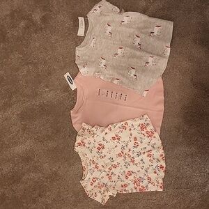 3 Brand New 18-24 Month T-Shirts (Pink, Unicorns, Flowers)